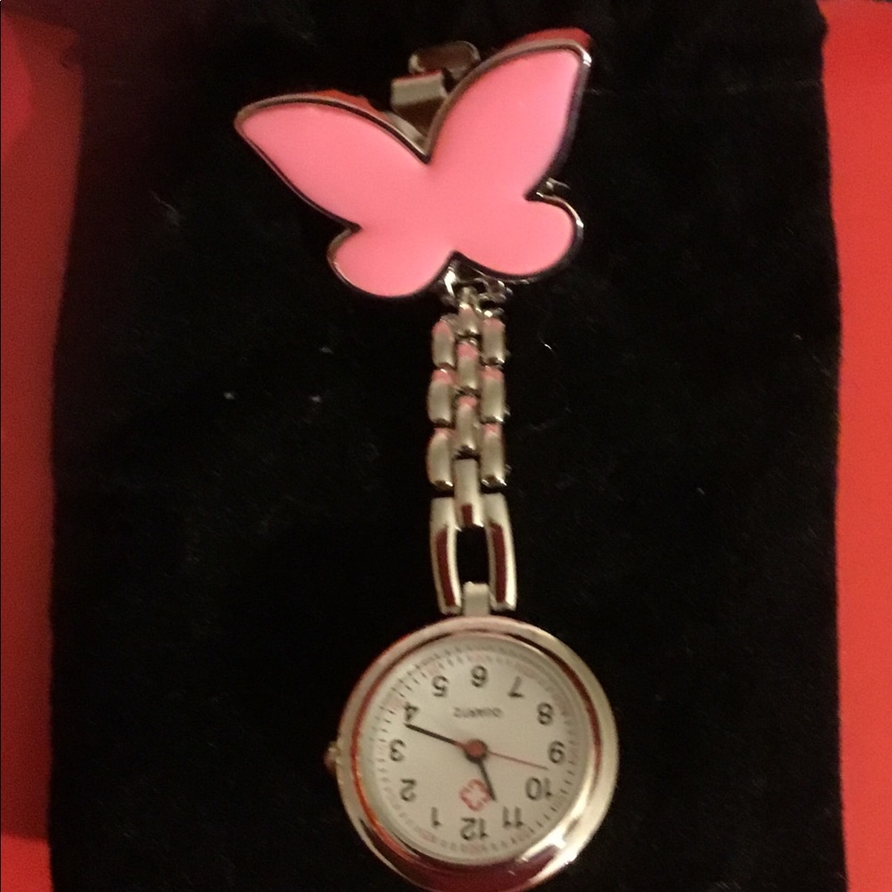 Butterfly clip watch